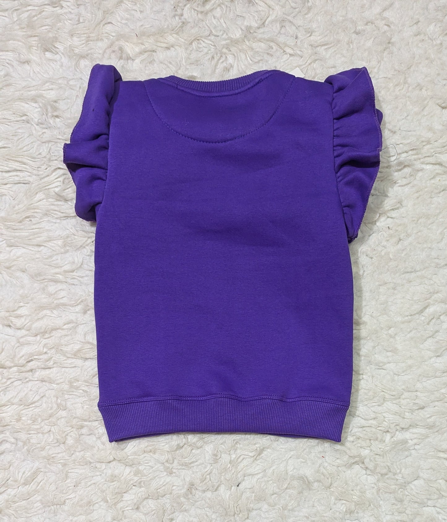 Purple Floral Sweatshirt & Pants Set