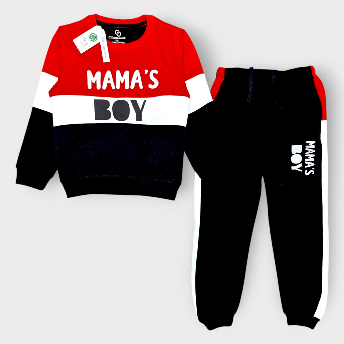 Mama's Boy" Colorblock Tracksuit