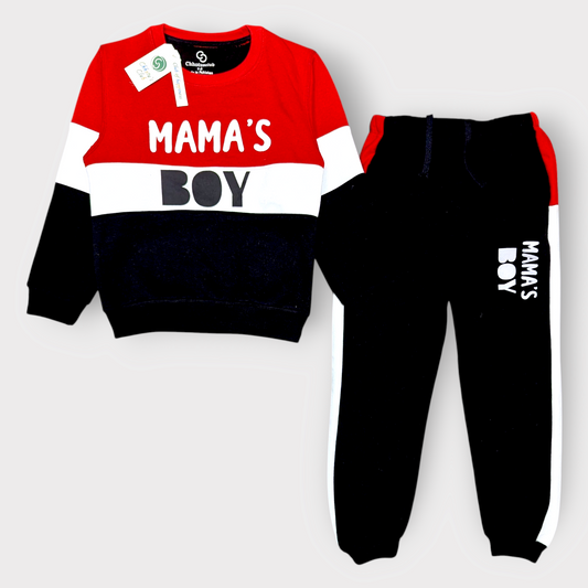 Mama's Boy" Colorblock Tracksuit