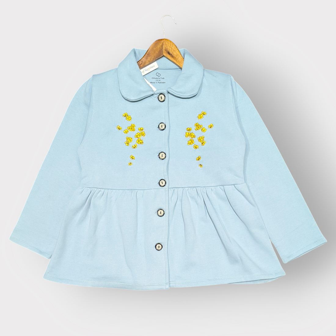 Floral Embroidered Button-Up Jacket