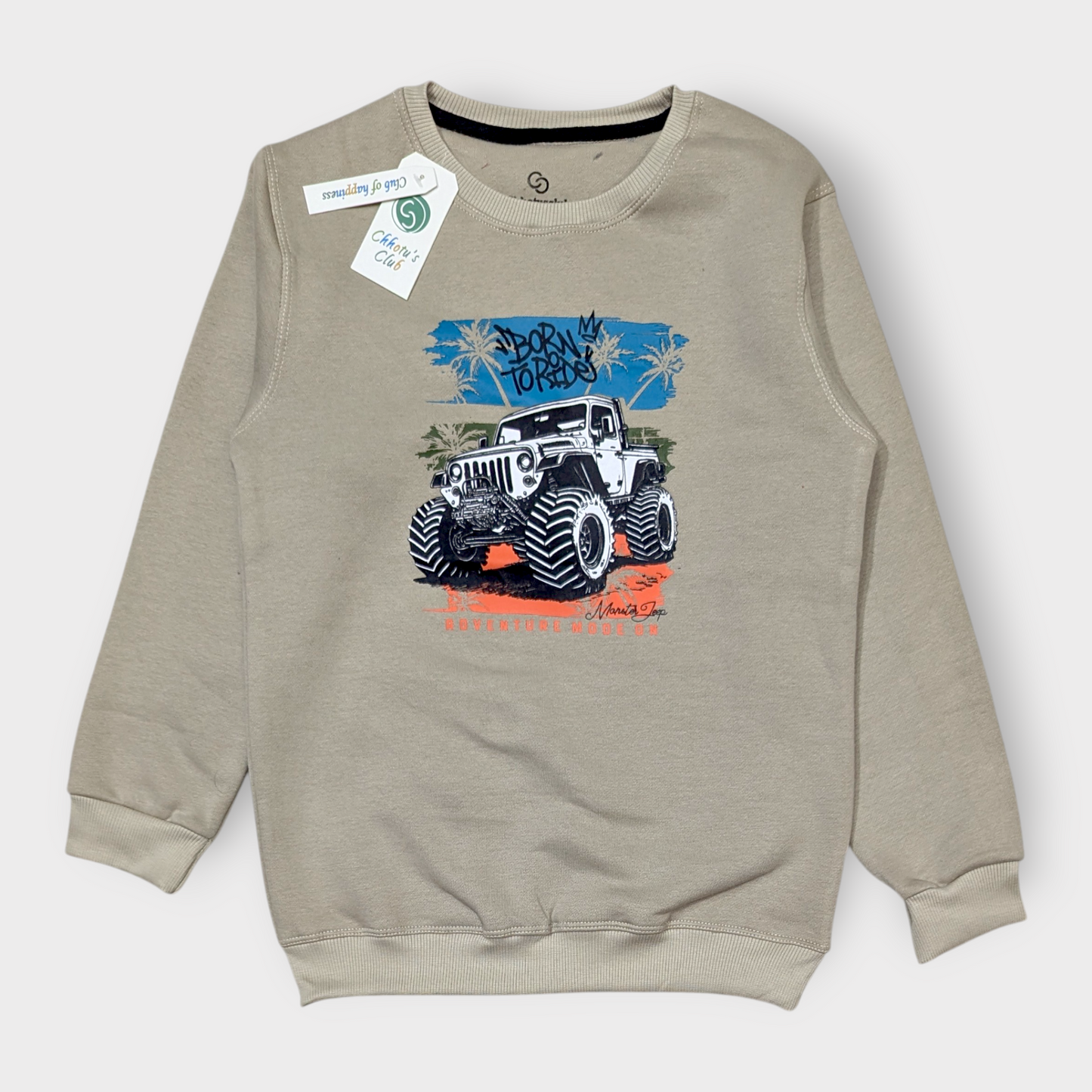 Born to Ride" Monster Jeep Sweatshirt