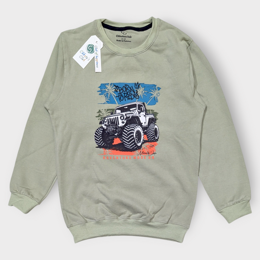 Born to Ride" Monster Jeep Sweatshirt