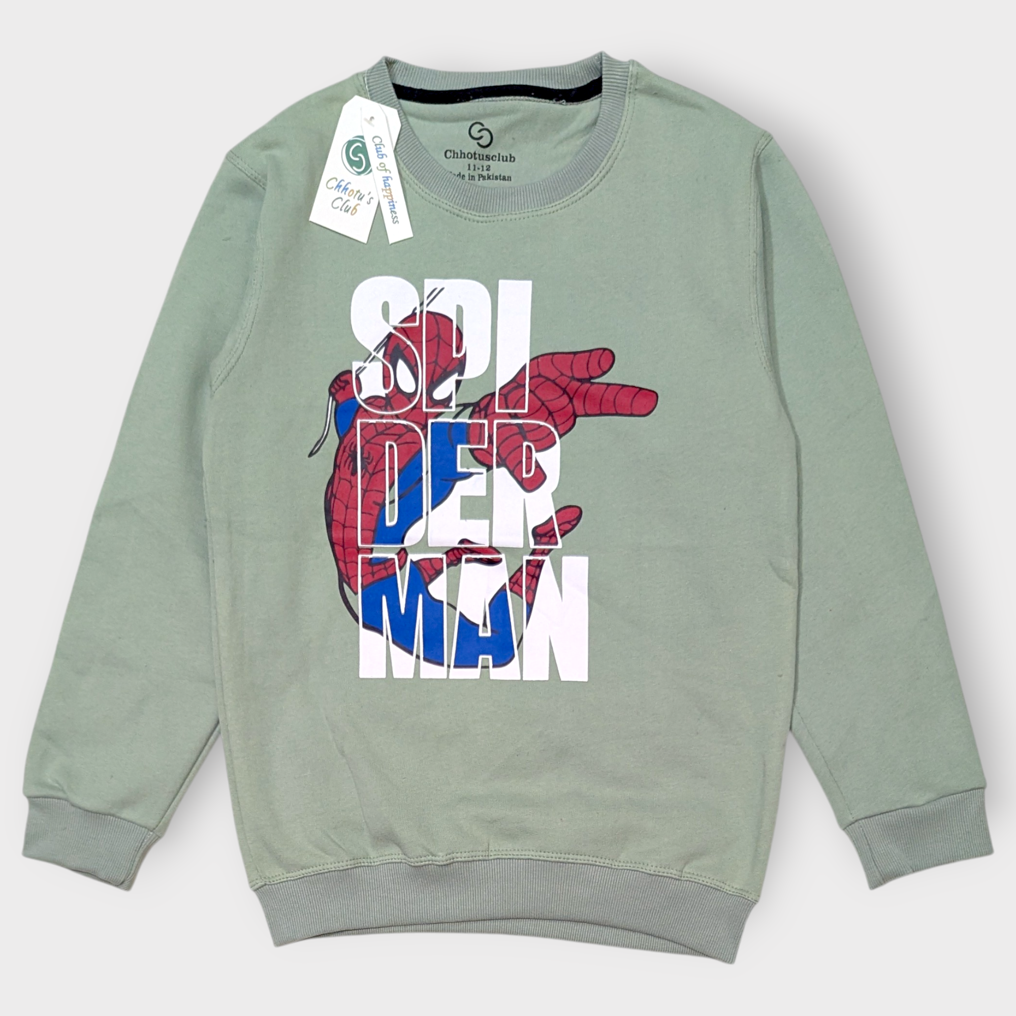 Green Spider-Man Printed Sweatshirt