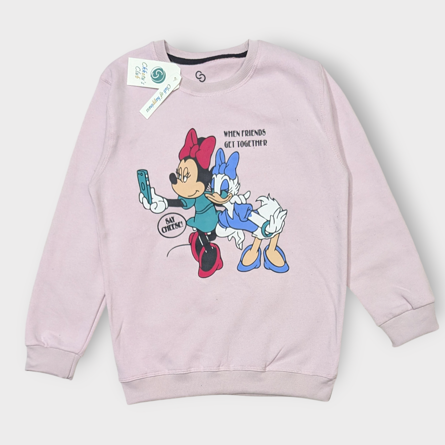 Minnie & Daisy Friendship Selfie Kids Sweatshirt