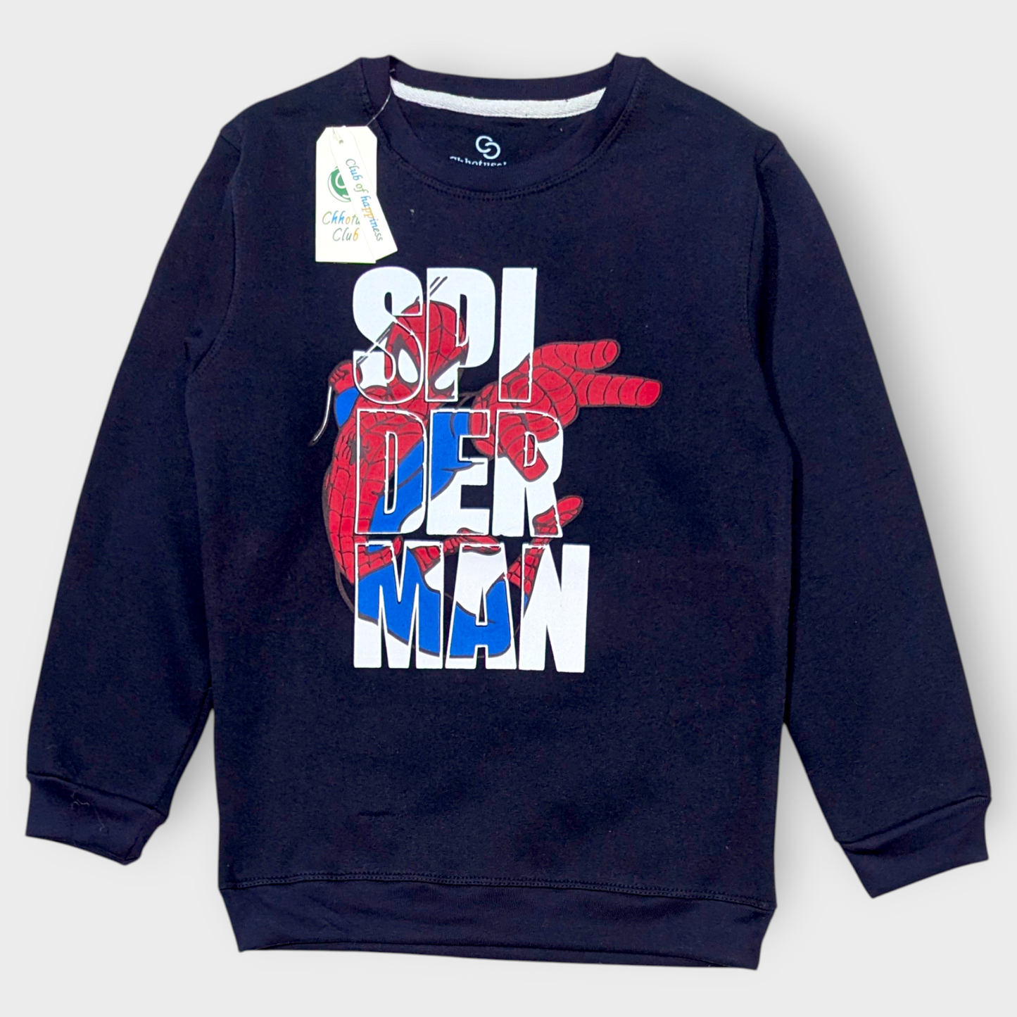 Green Spider-Man Printed Sweatshirt