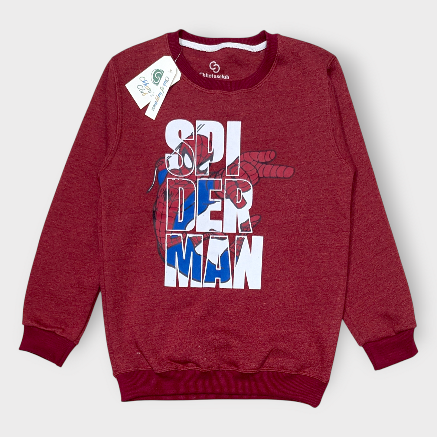 Green Spider-Man Printed Sweatshirt