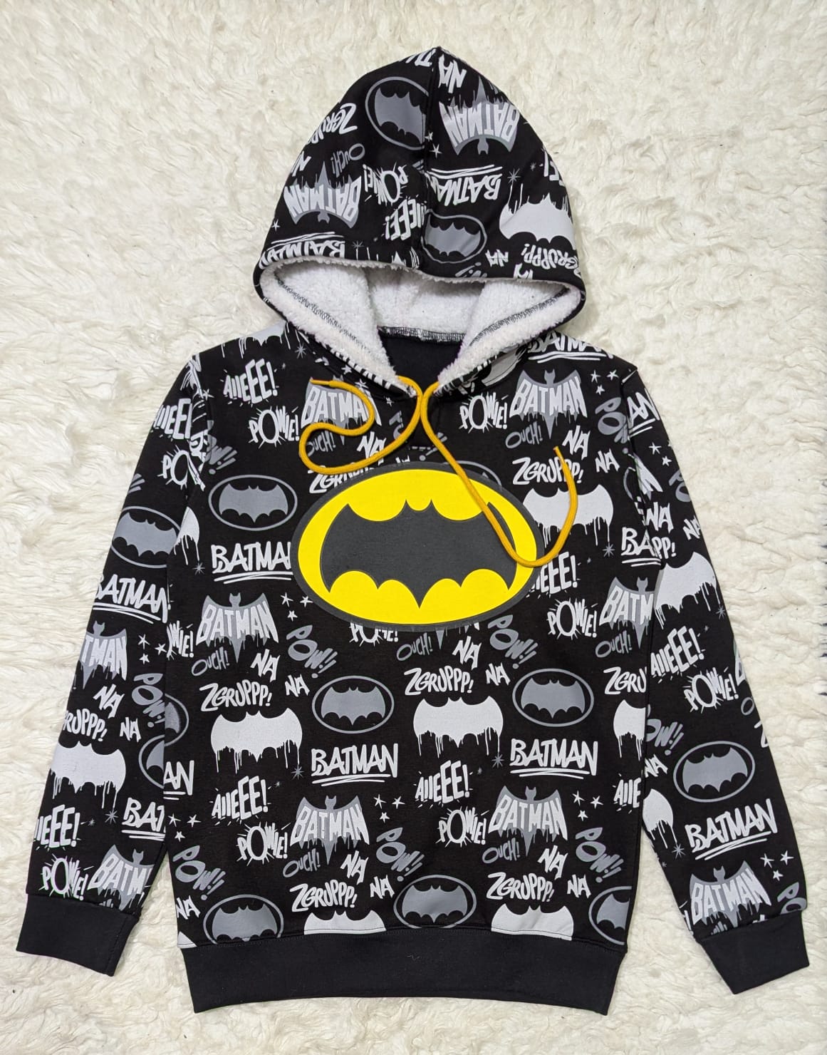 Batman Fleece Hoodie & Jogger Set – Superhero Winter Wear for Kids