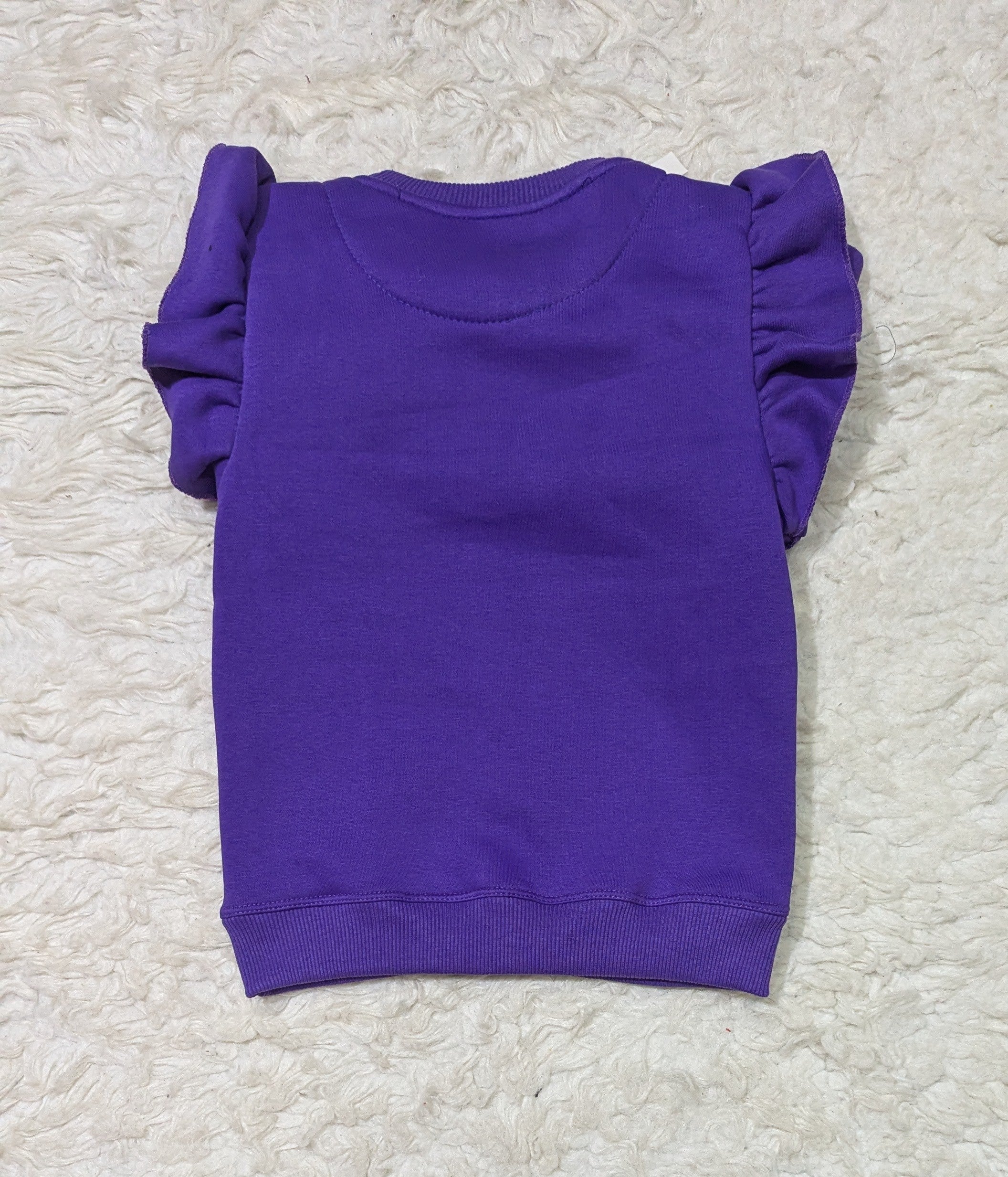 Purple Floral Sweatshirt & Pants Set