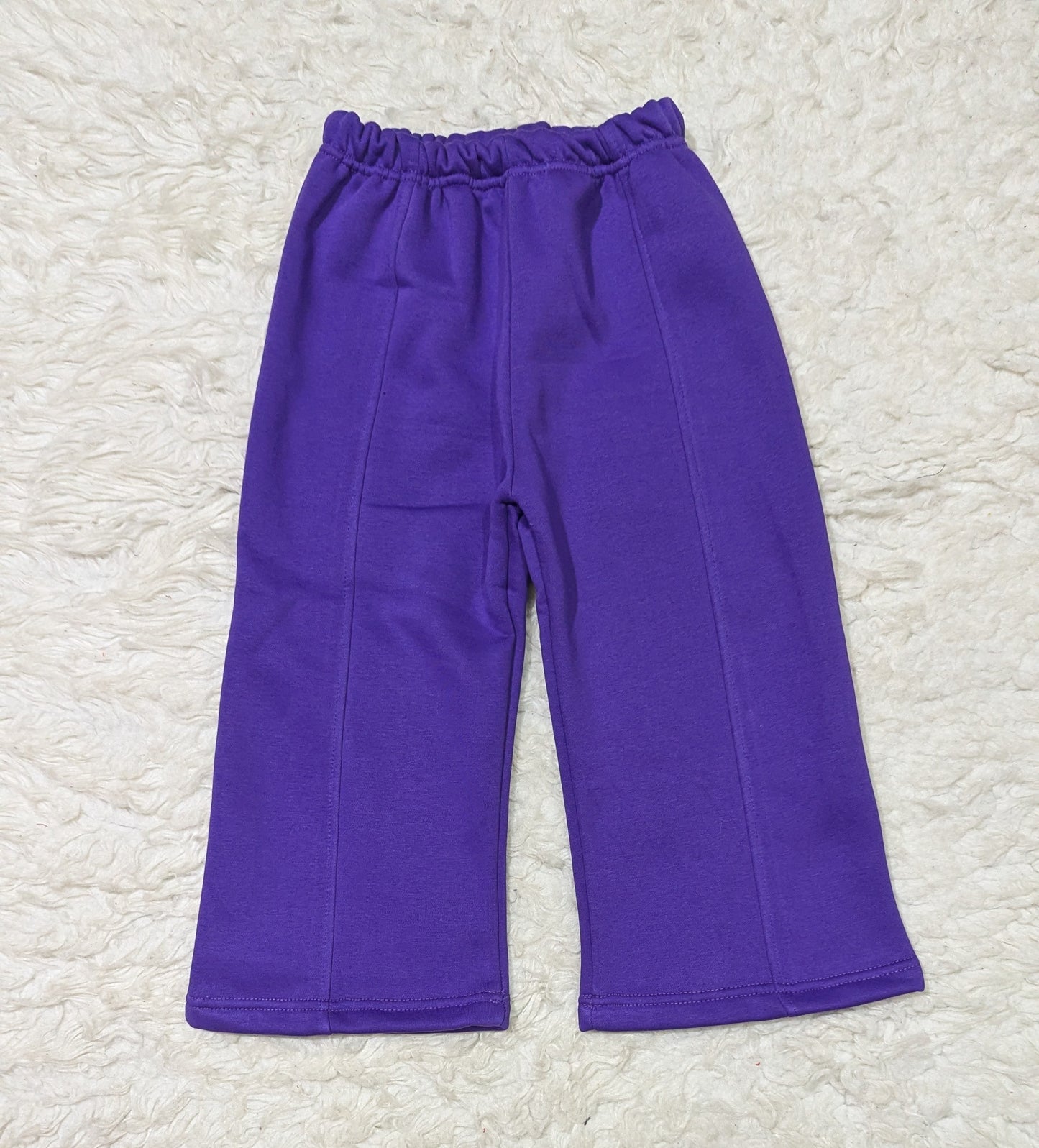 Purple Floral Sweatshirt & Pants Set