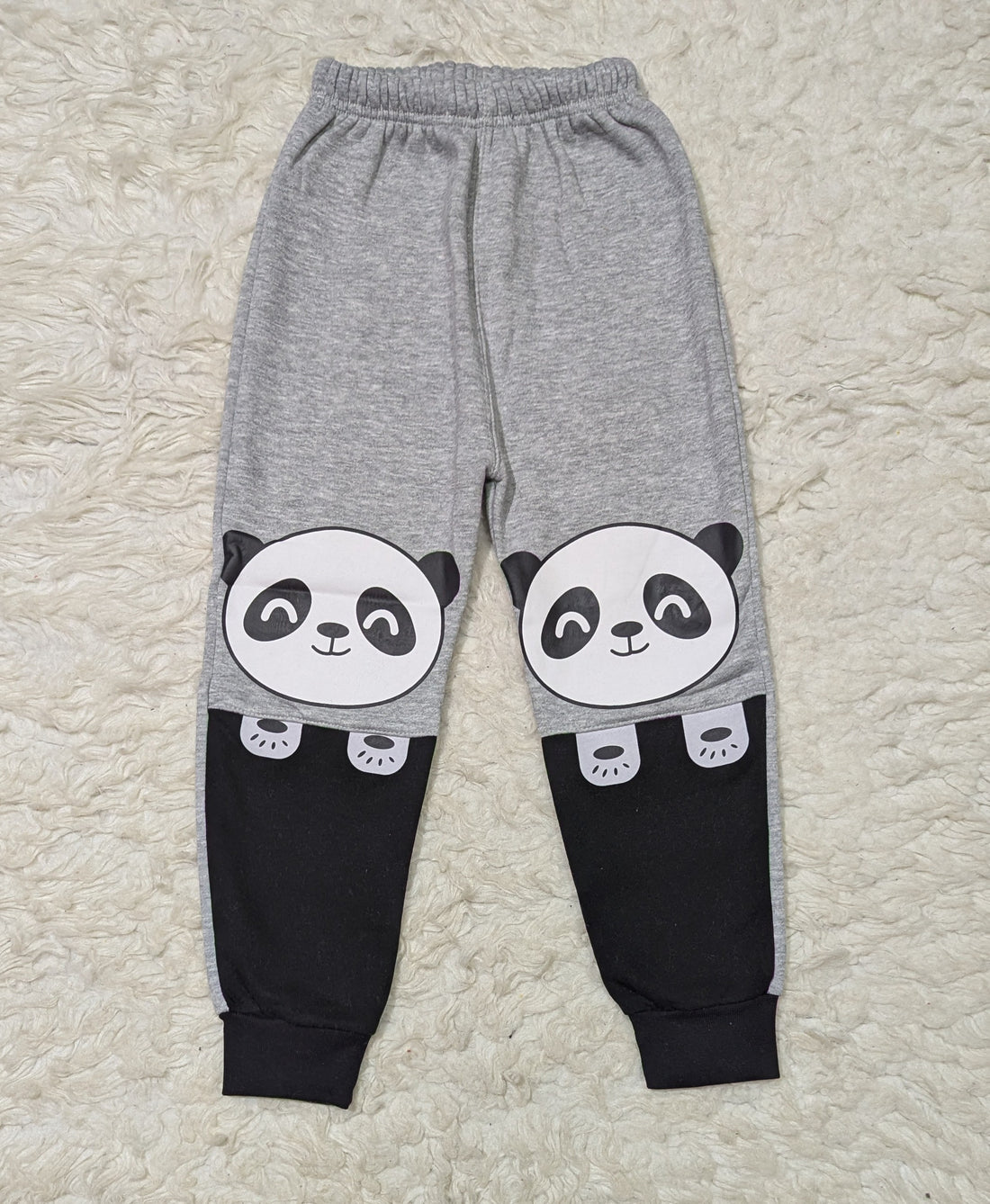 Cute Panda Print Sweatshirt & Jogger Set