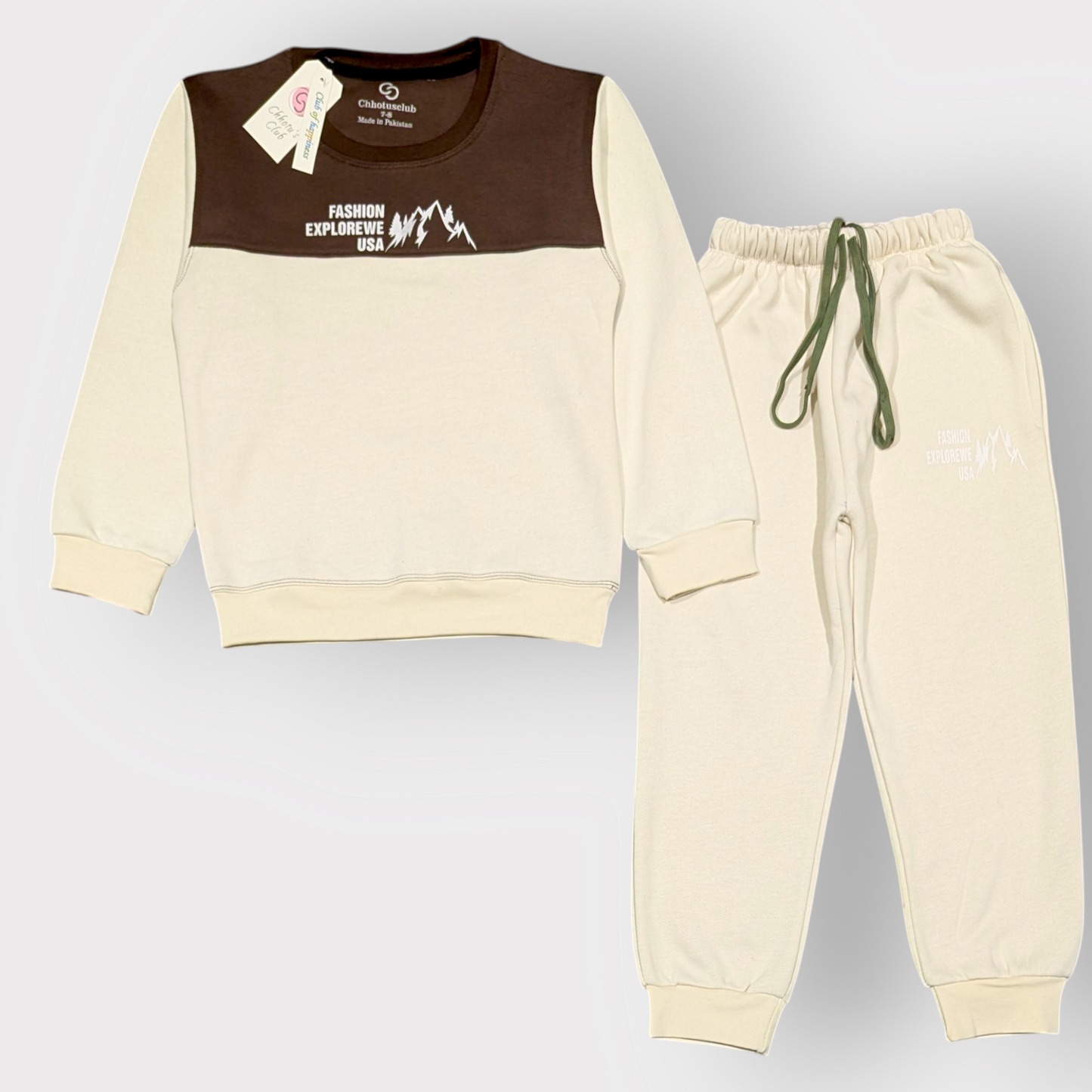 Explore USA" Adventure Sweatshirt & Jogger Set