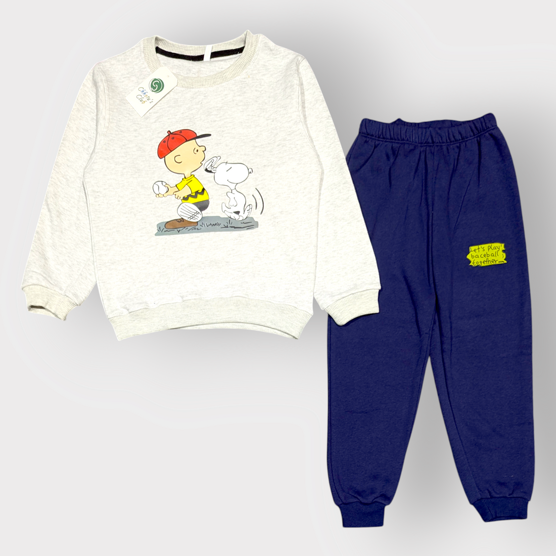 Peanuts Baseball Kids Sweatshirt & Jogger Set