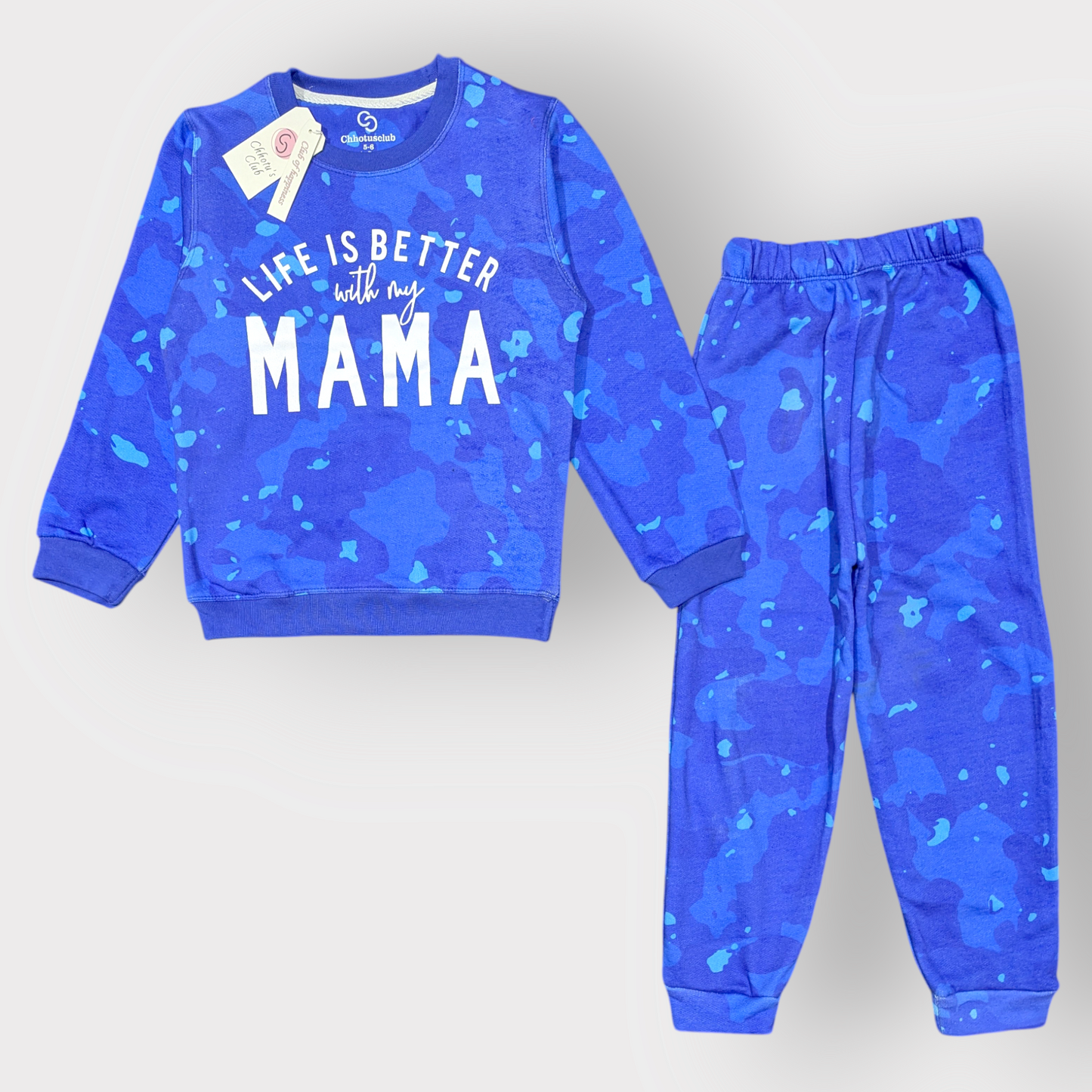 Kids Camo "Life is Better with My Mama" Outfit Set