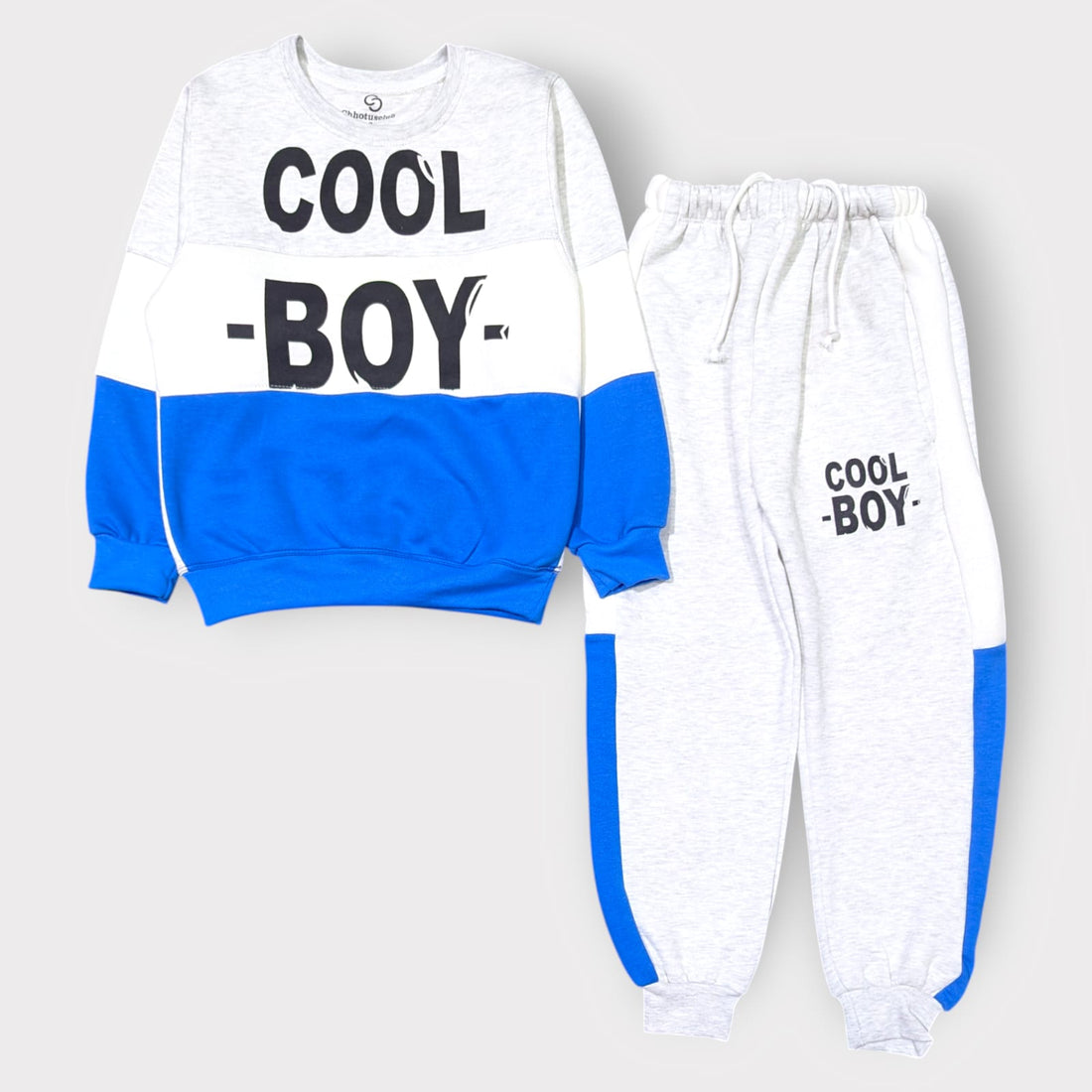 COOL BOY Blue & White Tracksuit Set