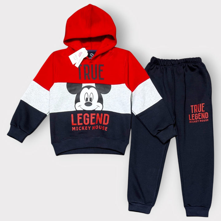 Kids “True Legend” Mickey Mouse Hoodie & Jogger Set
