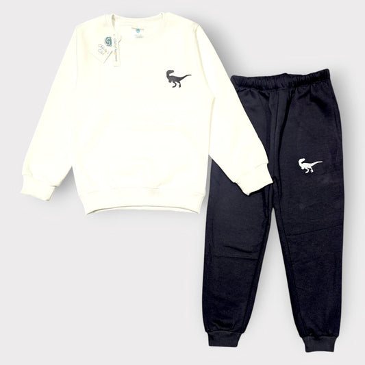 Kids Dinosaur Sweatshirt & Jogger Set – Soft & Cozy Outfit