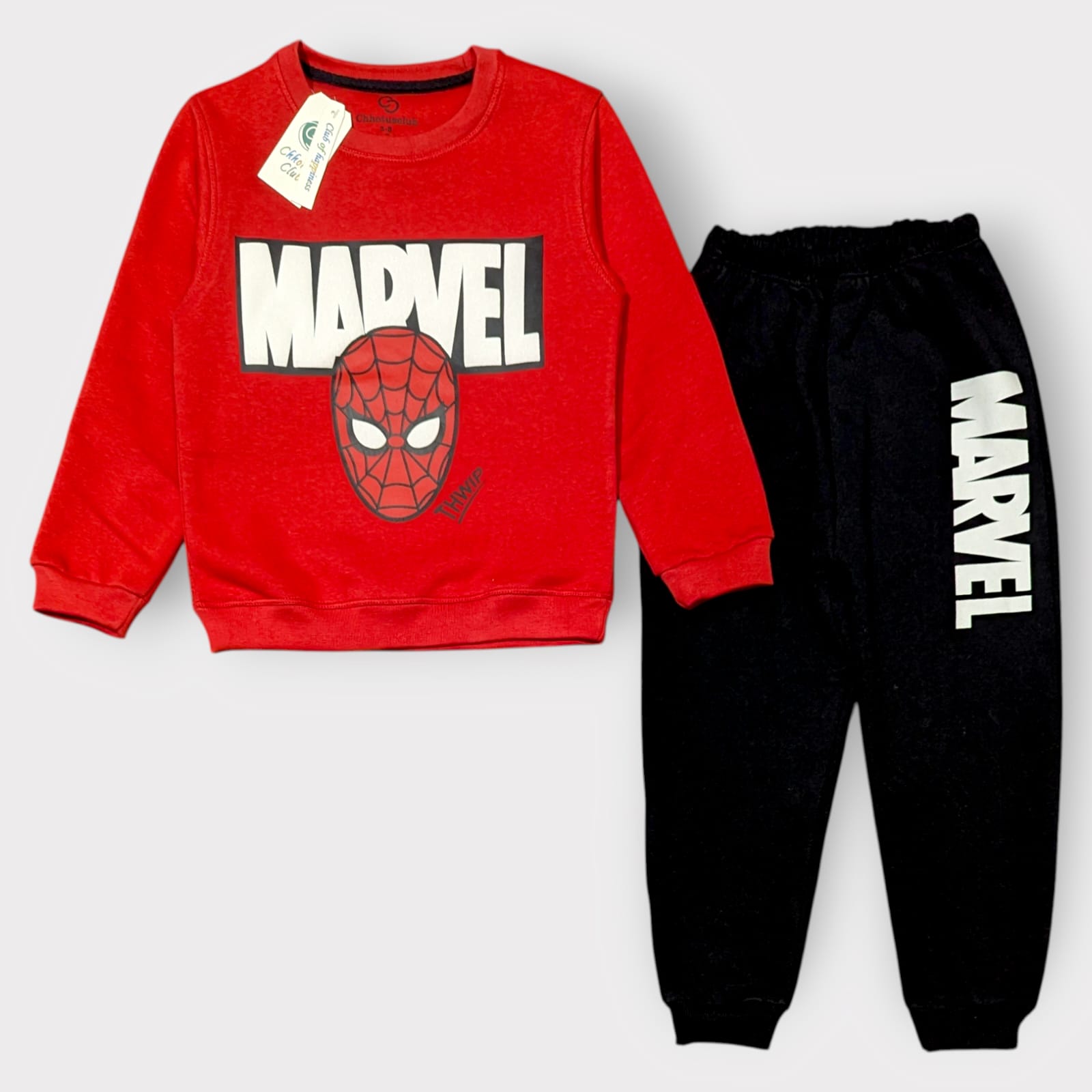 Marvel Spiderman Printed Sweatshirt and Jogger Set