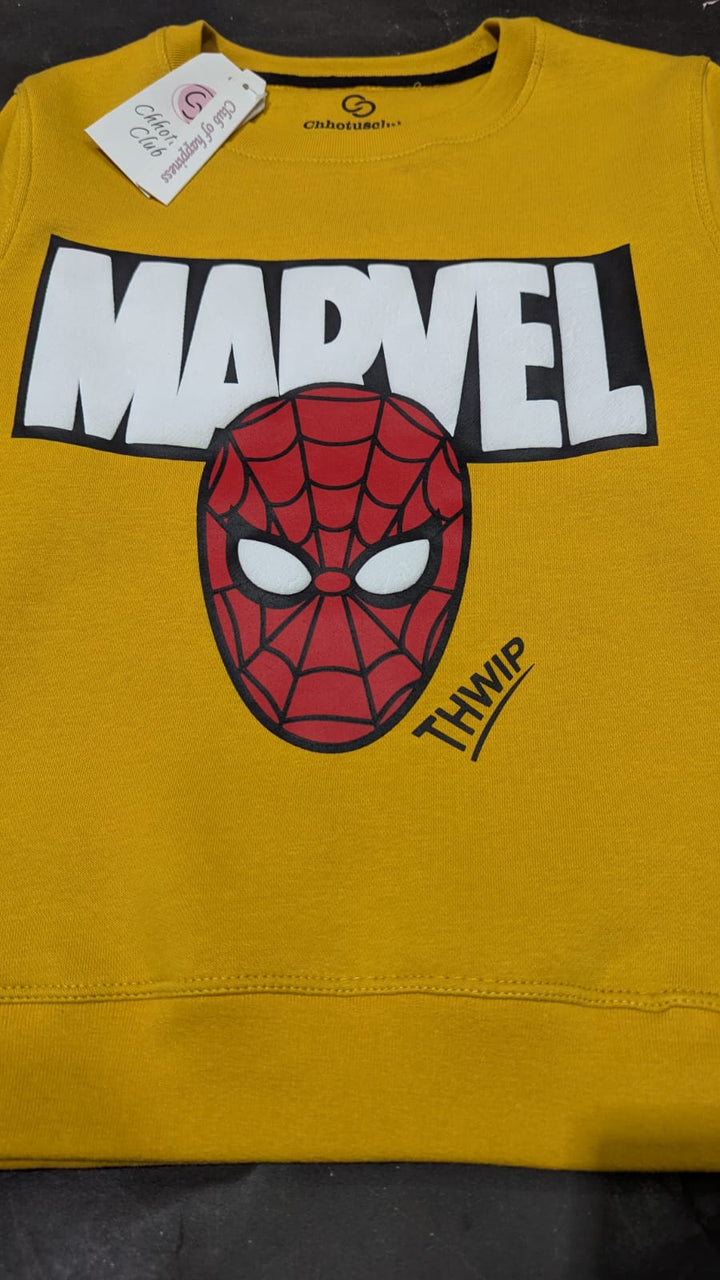 Marvel Spiderman Printed Sweatshirt and Jogger Set