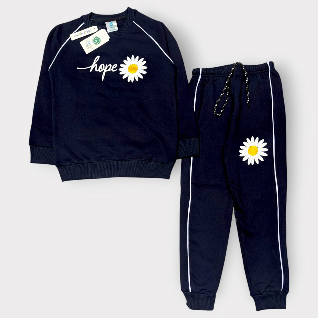 “Hope” Daisy Printed Sweatshirt and Jogger Set