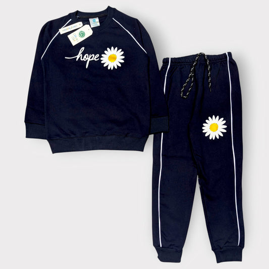 “Hope” Daisy Printed Sweatshirt and Jogger Set