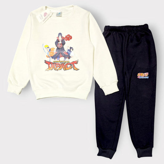Naruto Kids Fleece Sweatshirt & Jogger Set Cozy Anime Outfit