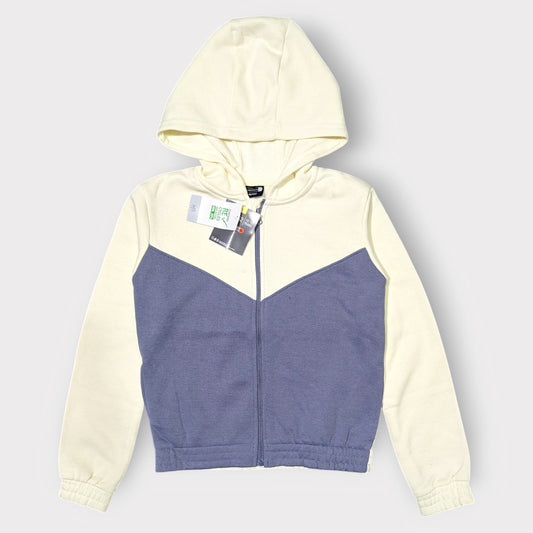 Kids’ Two-Tone Zip-Up Hoodie with Hood