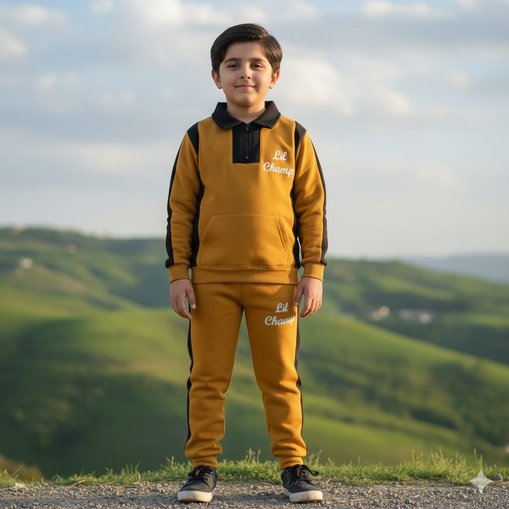 Lil Champ Half-Zip Sweatshirt and Jogger Set